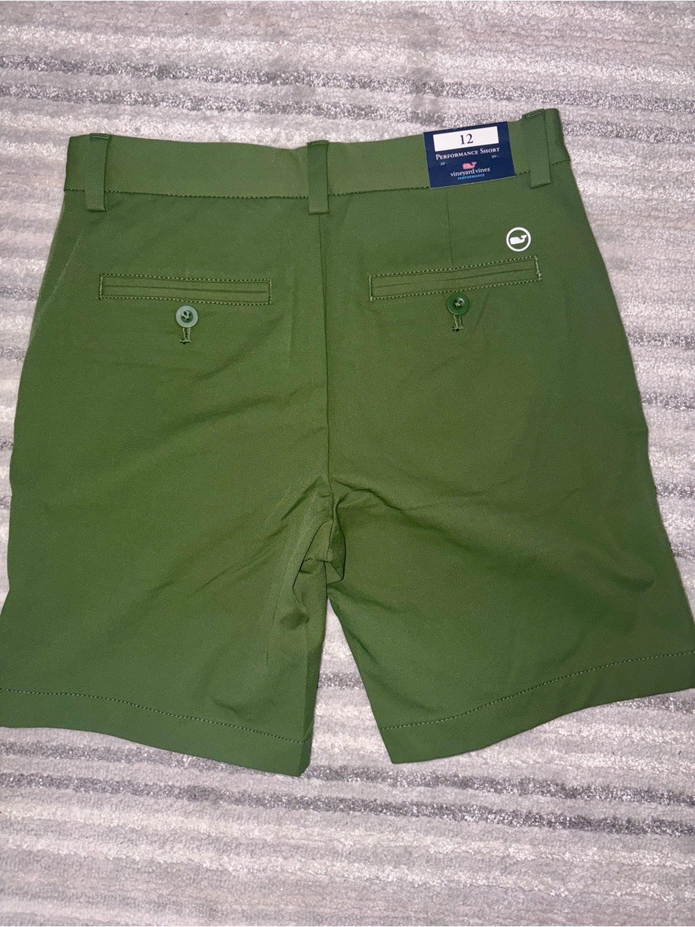 Vineyard Vines Olive Green Performance Kids Shorts SC - Picture 2 of 3